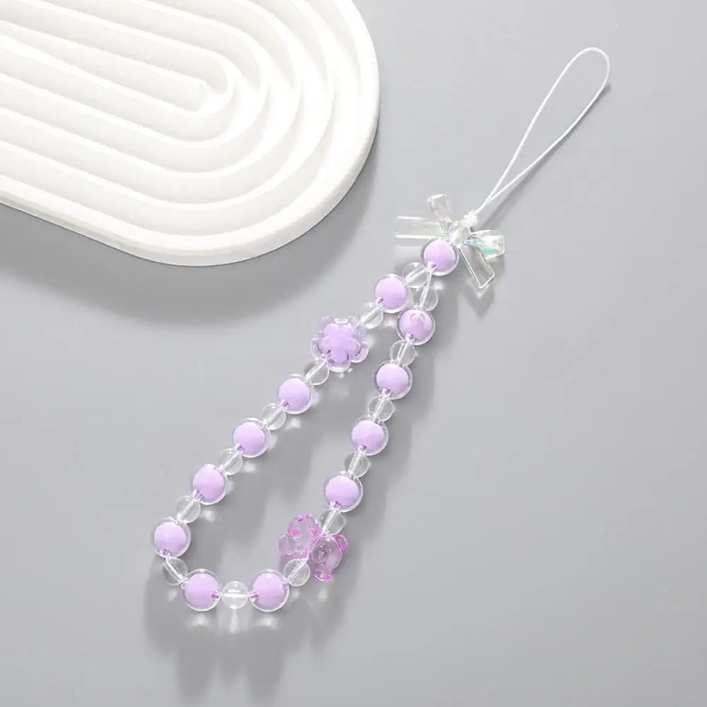 Phone Cute Bowknot Ice Cream Pendant Phone Chain Mobile Phone Charm Strap Lanyard Keychain For Iphone Accessory Women Jewelry
