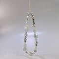 Cute Silver Butterfly Pearl Keychain on the Phone Charm Cute Lanyard Cell Phone Strap Pendant For Woman Mobile Accessories