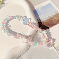 Cute Pink Love Heart Bowkont Beads Phone Chain Sweet Bear Hanging Rope Camera Lanyard Anti-lost Wrist Straps Bag Accessories