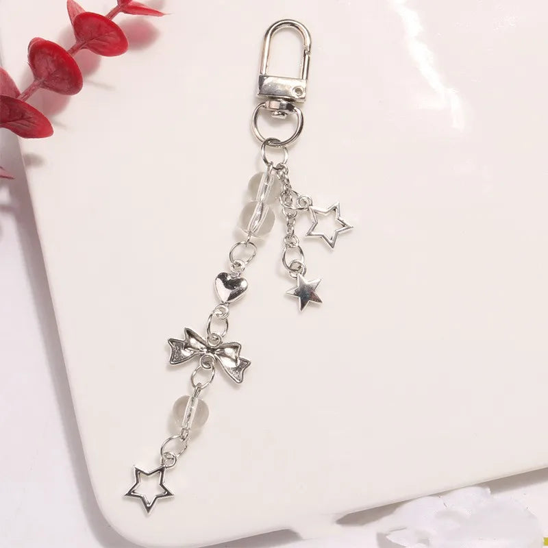 Phone Cute Bowknot Ice Cream Pendant Phone Chain Mobile Phone Charm Strap Lanyard Keychain For Iphone Accessory Women Jewelry