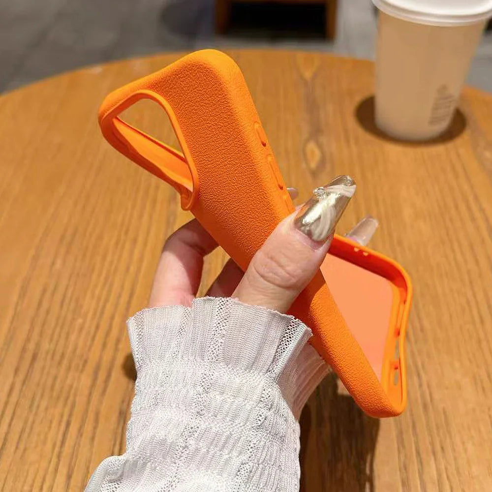 Cherry Phone Case For iPhone 16 Pro Max Case iPhone 14 13 15 11 12 17 Pro Max Plus Shockproof Soft Leather Cute Heart Bow Cover